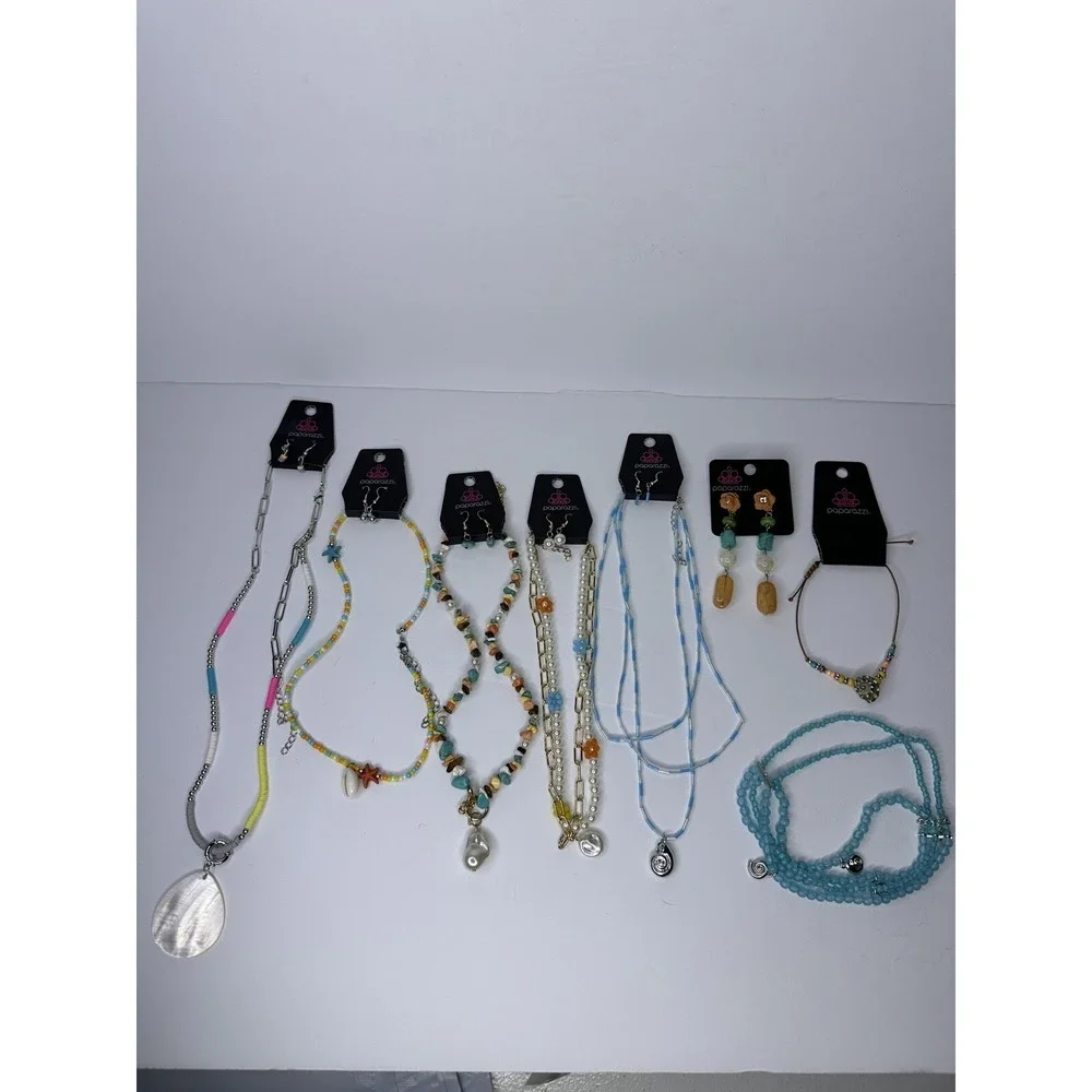 paparazzi jewelry lot bulk Beach theme necklaces, Earrings and bracelet